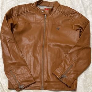 Kids Brown Leather Jacket